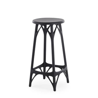 Kartell A.I. stool Light with seat h. 65 cm. for indoor/outdoor use Kartell Black NE - Buy now on ShopDecor - Discover the best products by KARTELL design