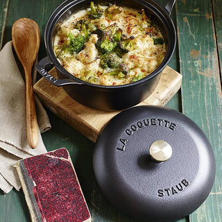 Staub La Coquette black cast iron pot with brass knob - Buy now on ShopDecor - Discover the best products by STAUB design
