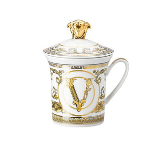 Versace meets Rosenthal 30 Years Mug Collection Virtus Gala White mug with lid - Buy now on ShopDecor - Discover the best products by VERSACE HOME design